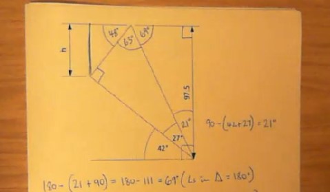 Video solving a problem involving trigonometry in order to help with your GCSE mathematics or GCSE maths
